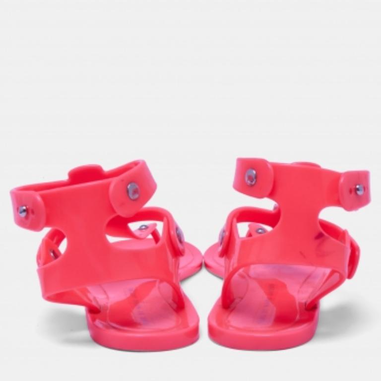 Women's Marc by Marc Jacobs Pink Jelly Thong Flats Size 37 For Sale