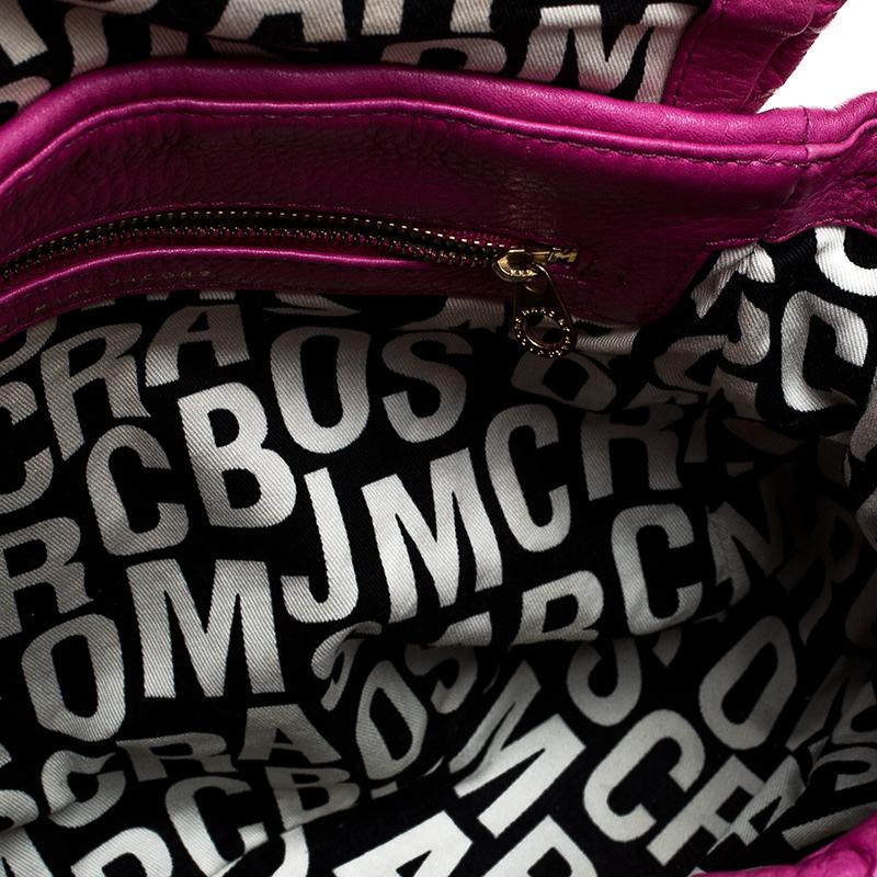 Marc by Marc Jacobs Pink Leather Classic Q Lil Ukita Top Handle Bag For Sale 3