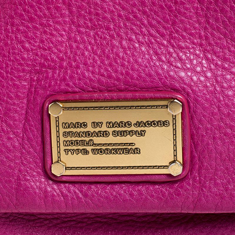 Marc by Marc Jacobs Pink Leather Classic Q Lil Ukita Top Handle Bag For Sale 1