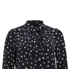 Camicetta stampata Marc by Marc Jacobs in seta blu navy