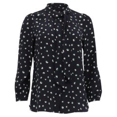 Marc by Marc Jacobs – Bedruckte Bluse aus marineblauer Seide