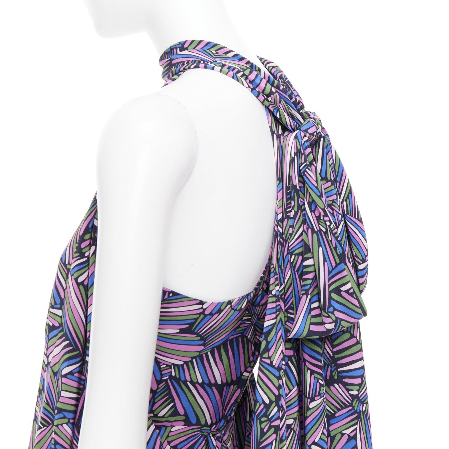 Gris MARC BY MARC JACOBS robe violette 100% soie à imprimé géométrique US2 S