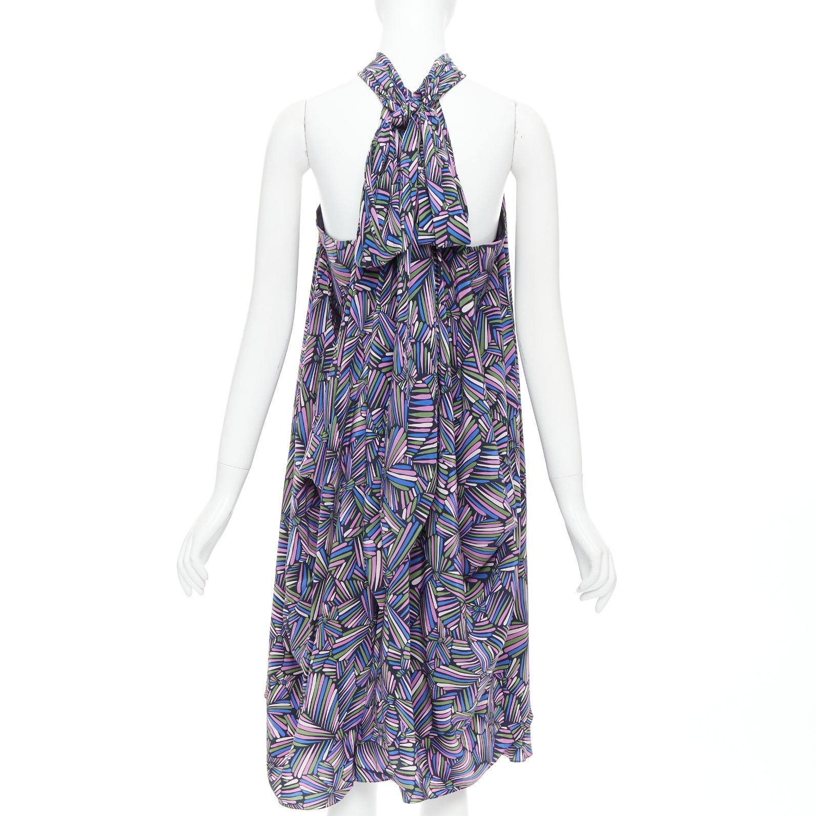  MARC BY MARC JACOBS robe violette 100% soie à imprimé géométrique US2 S Pour femmes 