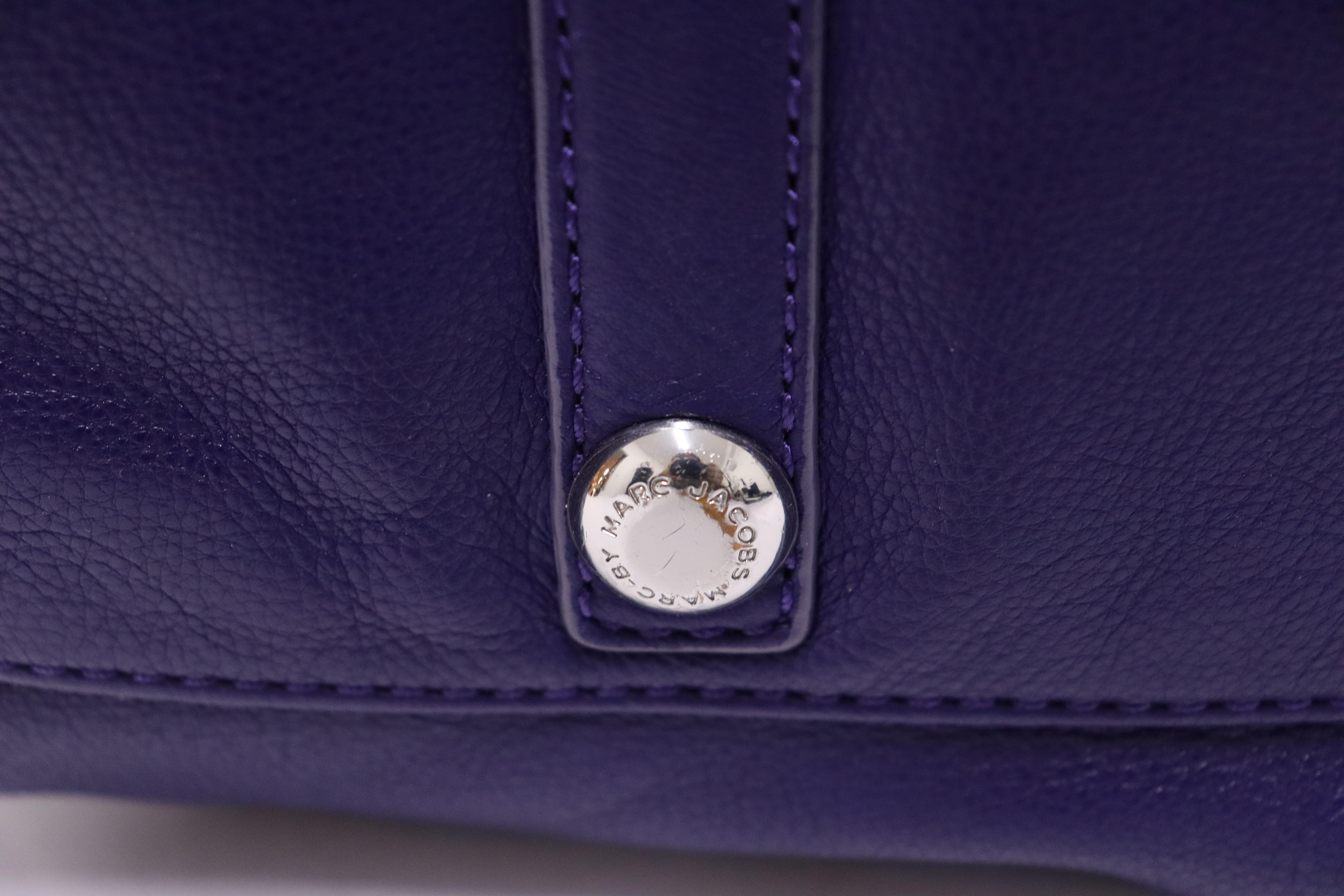 Marc by Marc Jacobs Purple Leather Classic Q Baby Groovee Bag For Sale 4