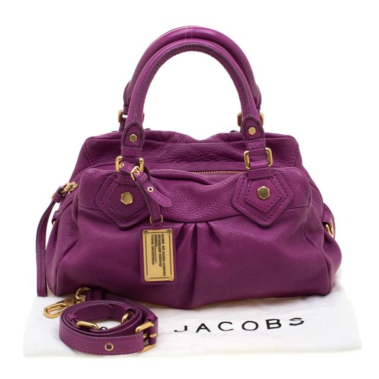 Marc by Marc Jacobs Purple Leather Dr Q Groove Satchel For Sale at 1stDibs