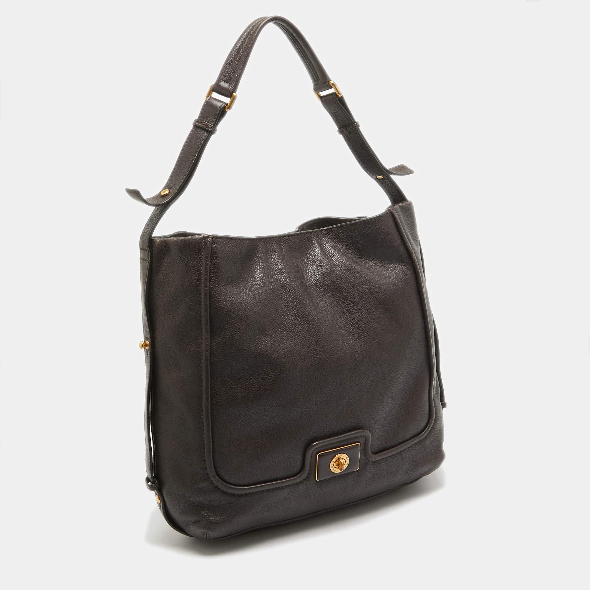 Black Marc by Marc Jacobs Purple Leather Revolution Hobo For Sale