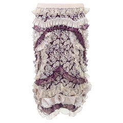 Marc by Marc Jacobs S/S 2010 Gold & Aubergine Embellished Brocade Skirt