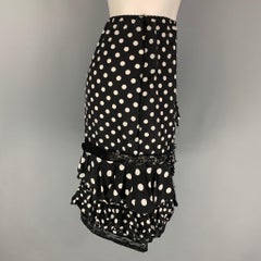 MARC by MARC JACOBS Taille 0 Jupe à volants à pois en viscose noire et blanche