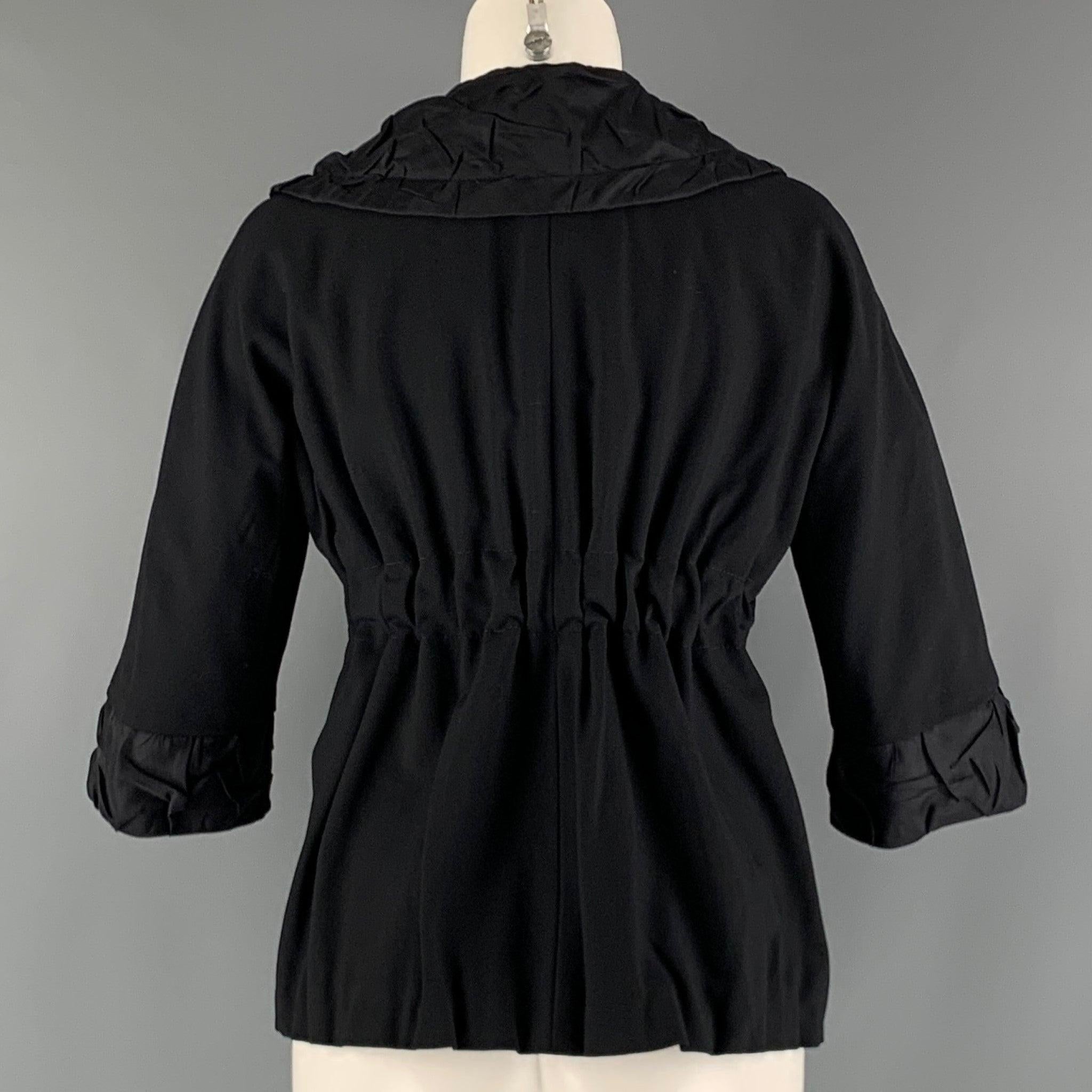 MARC by MARC JACOBS Size 2 Black Viscose Blend Jacket In Excellent Condition For Sale In San Francisco, CA