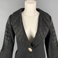MARC by MARC JACOBS Size 2 Grey Wool Black Quilted Jacket