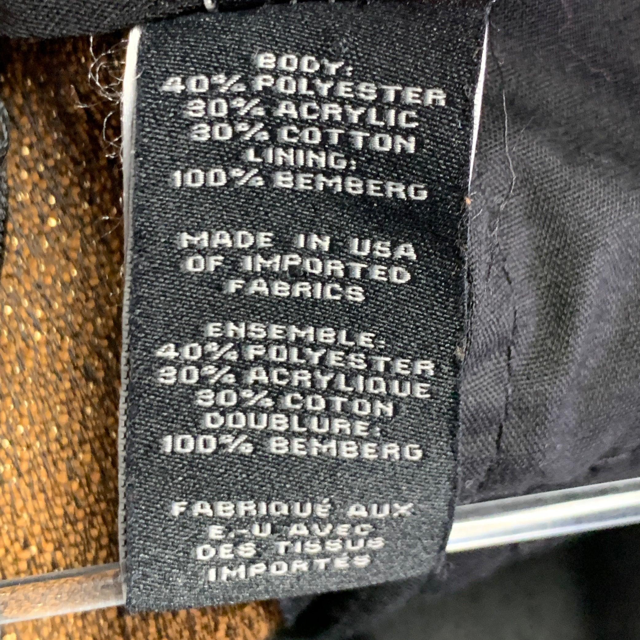 MARC by MARC JACOBS Pantalones de vestir con parte delantera plana en mezcla de poliéster metalizado dorado talla 30 en venta 1