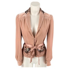 MARC by MARC JACOBS Size 6 Rose Rayon / Silk Beaded Jacket