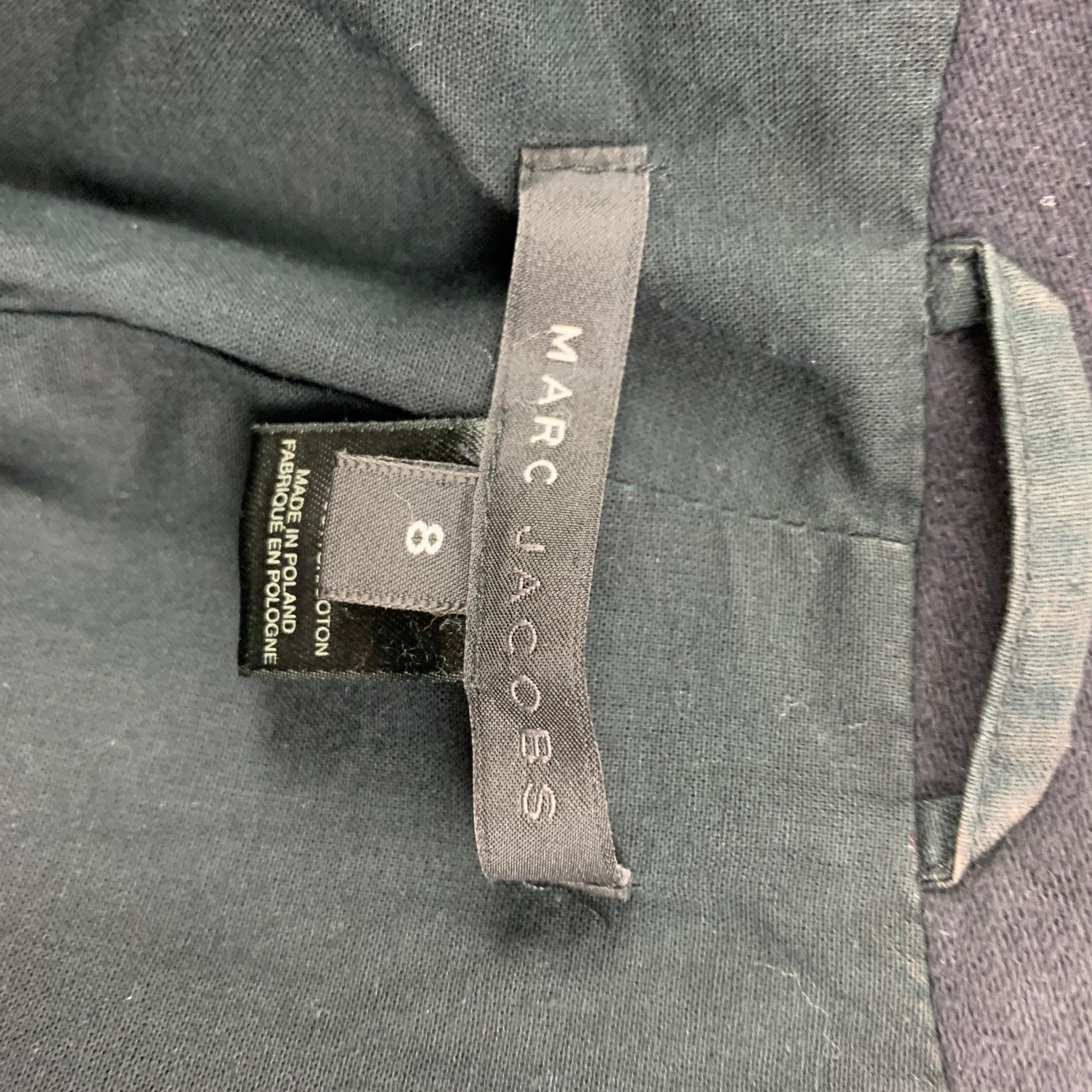 MARC by MARC JACOBS Size 8 Charcoal Cotton Jacket Blazer For Sale 2