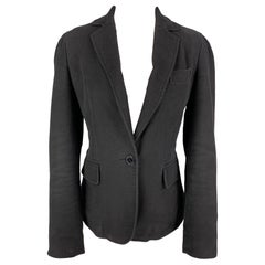 MARC by MARC JACOBS Größe 8 Anthrazitfarbene Baumwolljacke-Blazer