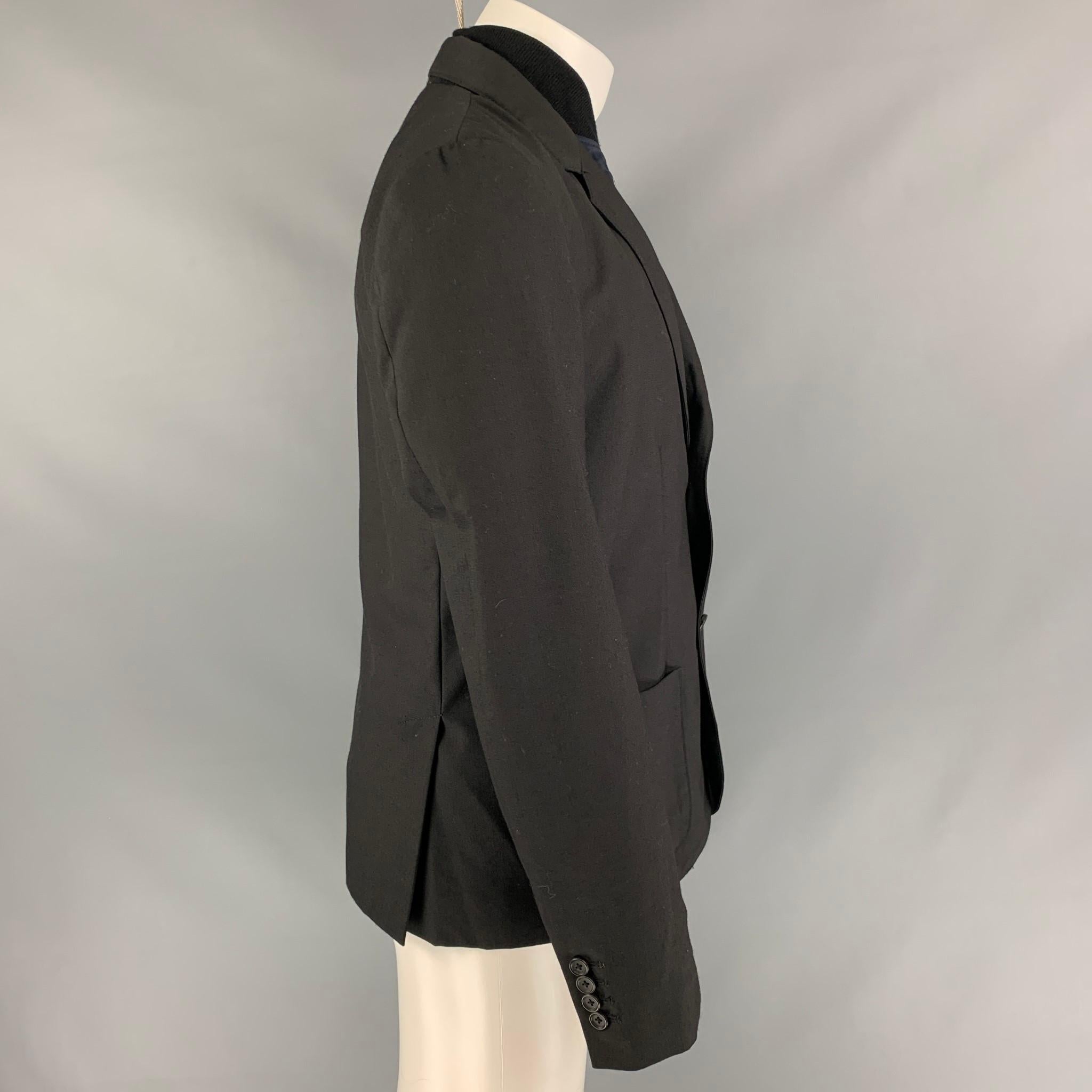 MARC by MARC JACOBS Size L Black & Navy Polyester Blend Jacket In Good Condition In San Francisco, CA