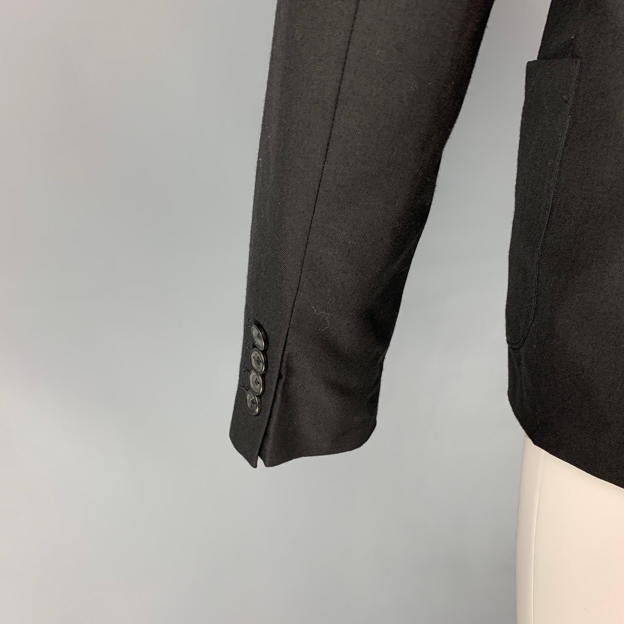 MARC by MARC JACOBS Size L Black & Navy Polyester Blend Jacket 1