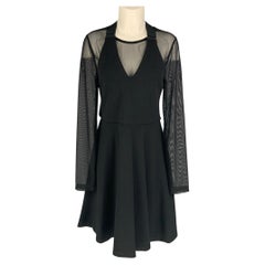 MARC by MARC JACOBS Size L Black Wool Blend A-Line Dress