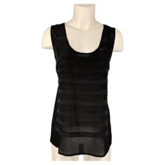 MARC by MARC by MARC JACOBS Größe M Schwarz gestreifte Seidenbluse in A-Linie aus Viskose