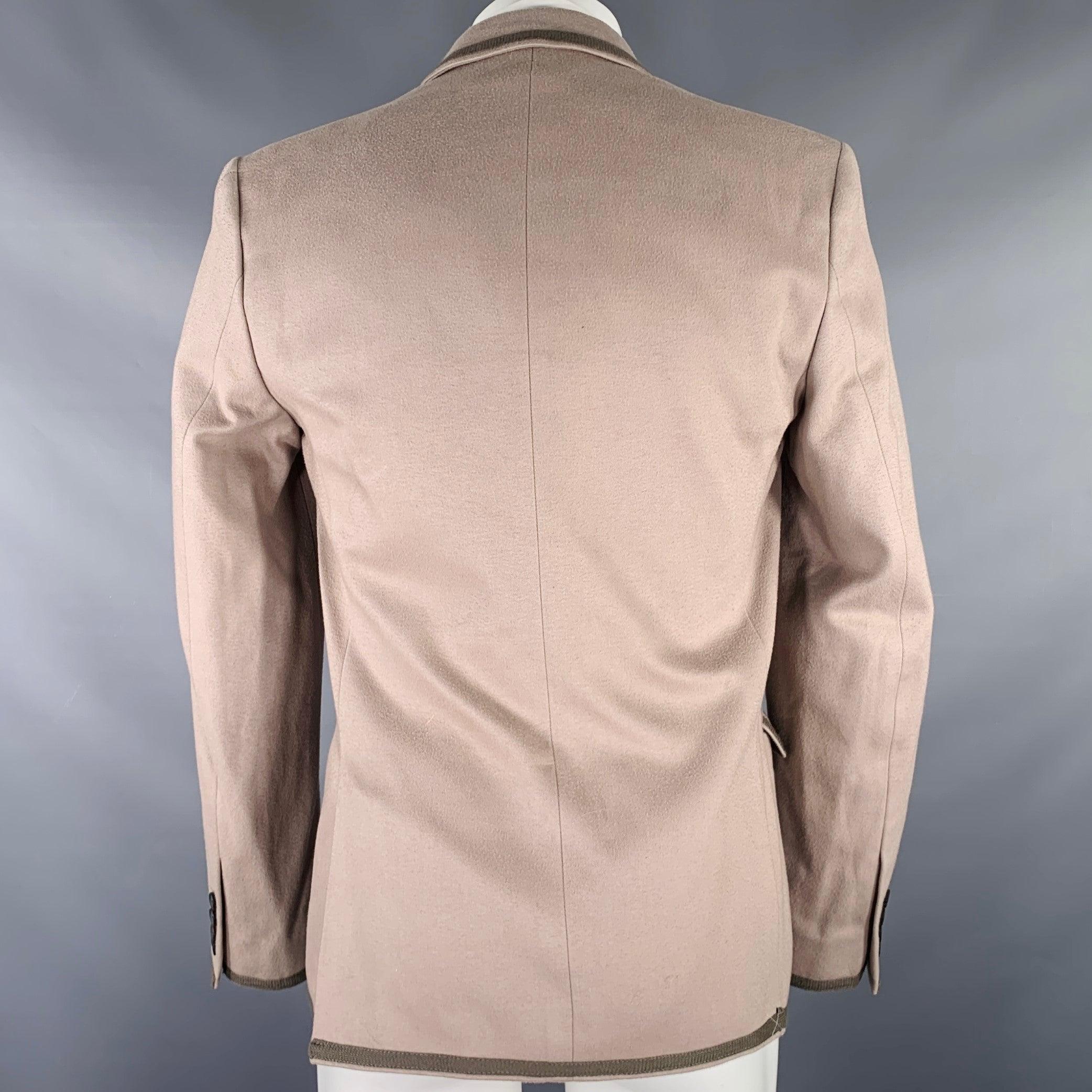 MARC by MARC JACOBS Size M Taupe Moleskin Cotton Notch Lapel Sport Coat In Excellent Condition For Sale In San Francisco, CA