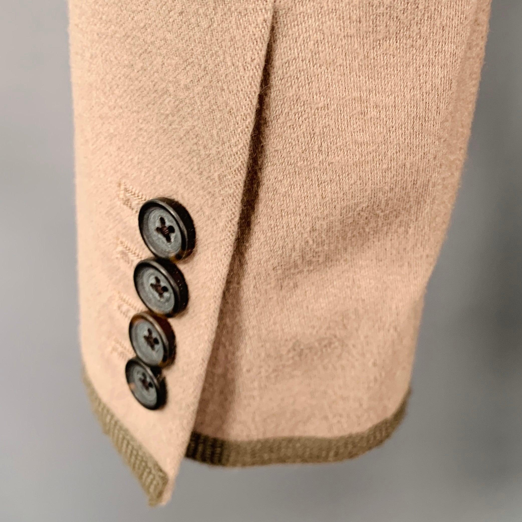 Men's MARC by MARC JACOBS Size M Taupe Moleskin Cotton Notch Lapel Sport Coat For Sale