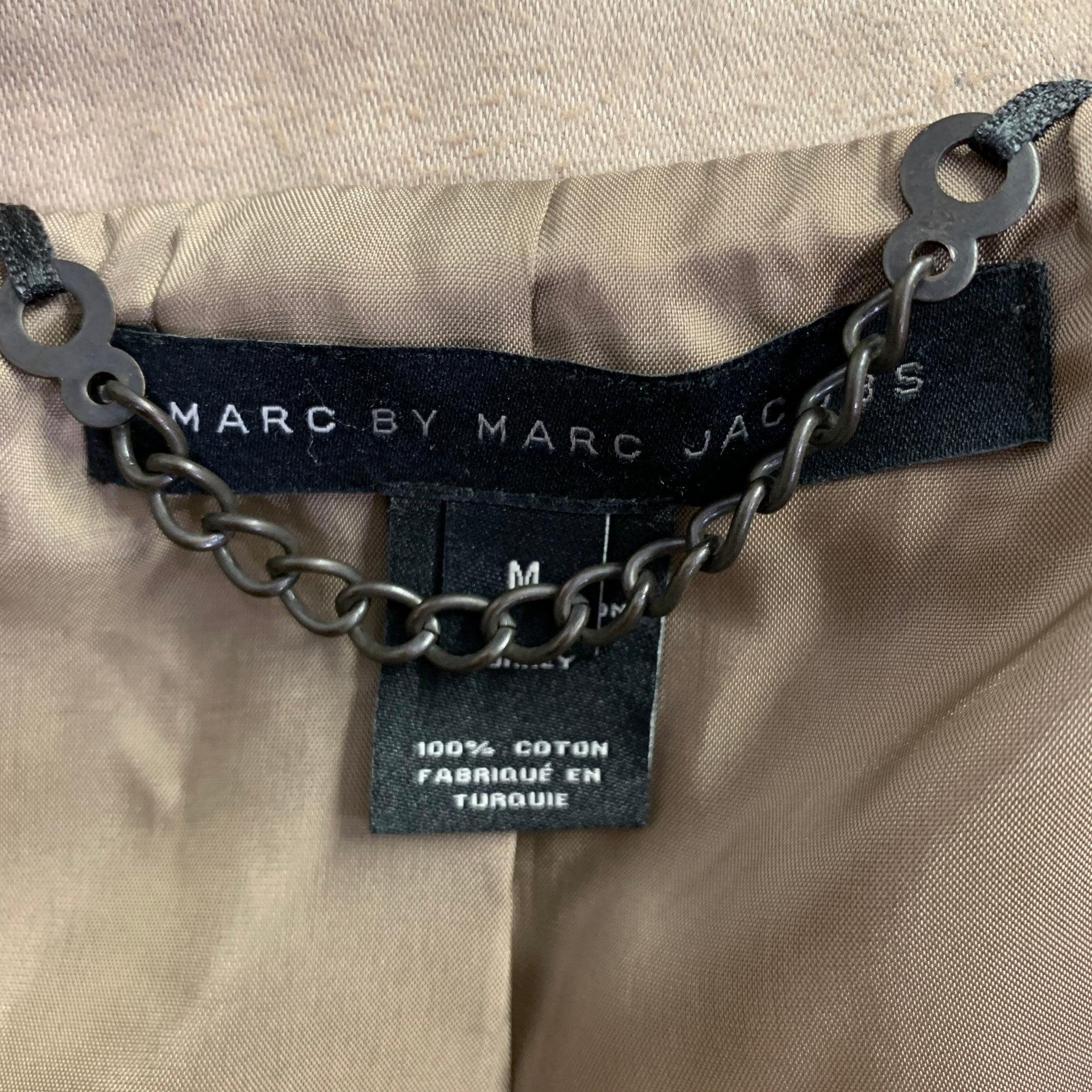MARC by MARC JACOBS Size M Taupe Moleskin Cotton Notch Lapel Sport Coat For Sale 1
