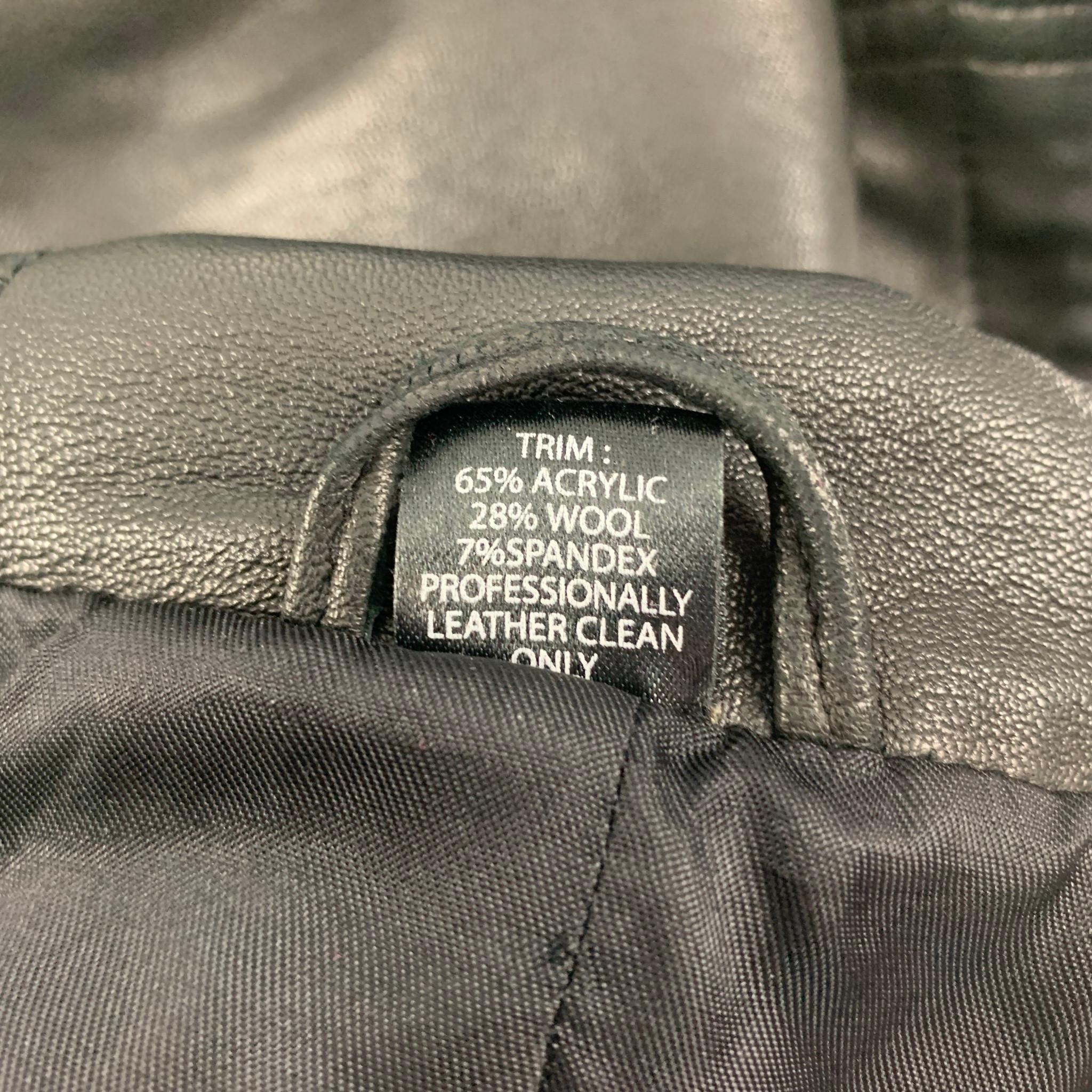 Men's MARC by MARC JACOBS Size S Black Leather Hooded Jacket