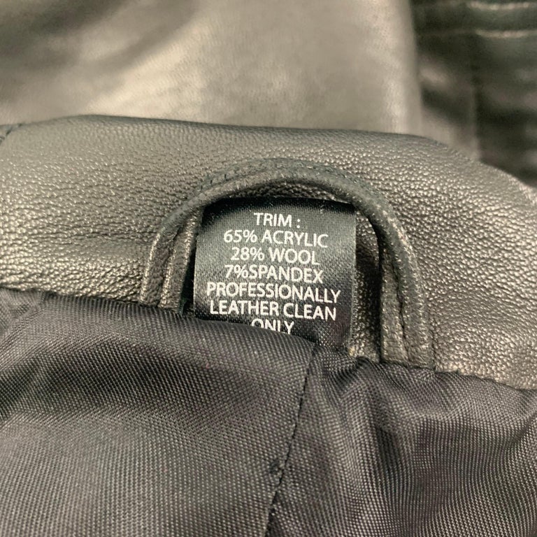 MARC by MARC JACOBS Size S Black Leather Hooded Jacket For Sale at 1stDibs