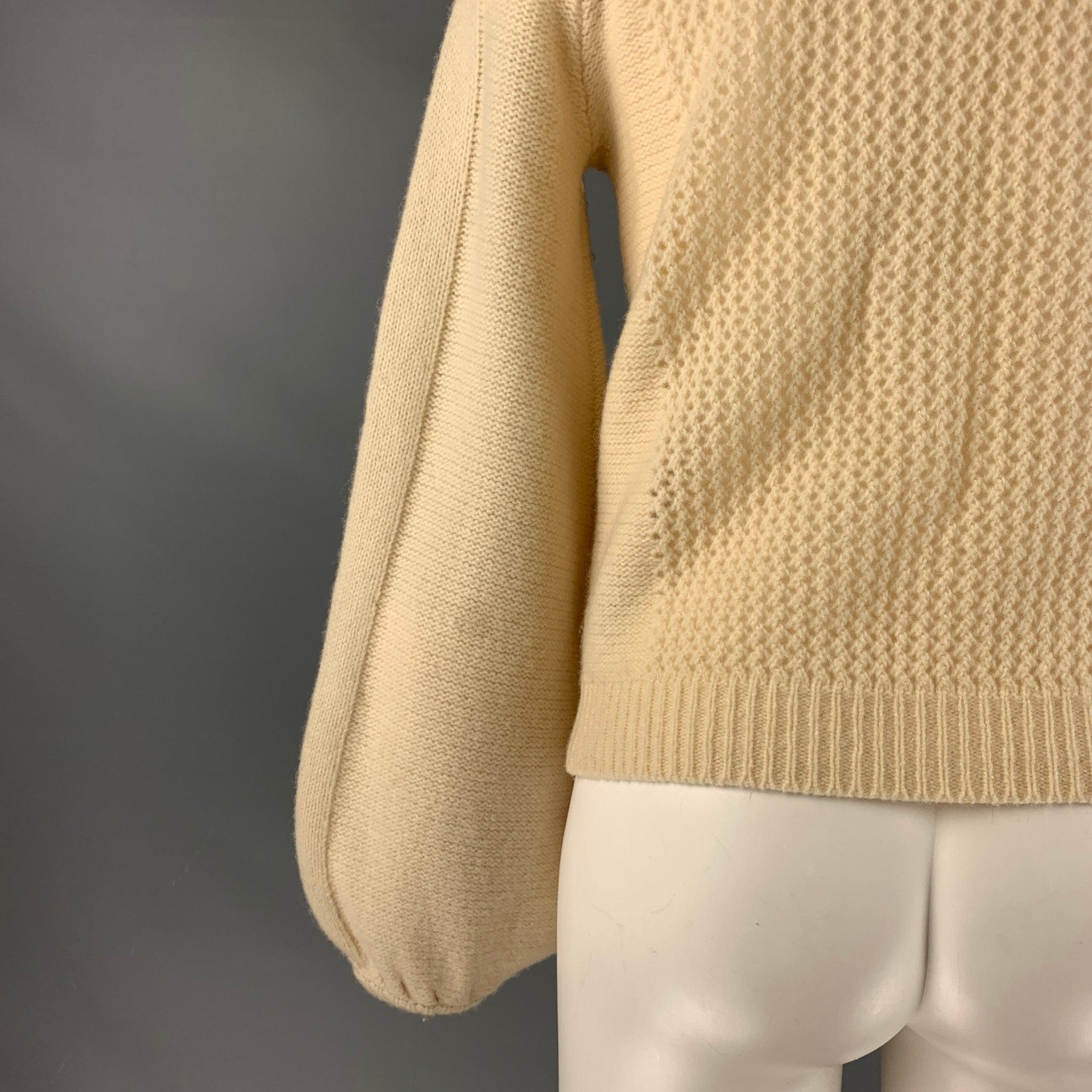 MARC By MARC  JACOBS Size S Cream Wool Textured Cardigan Casual Top 1