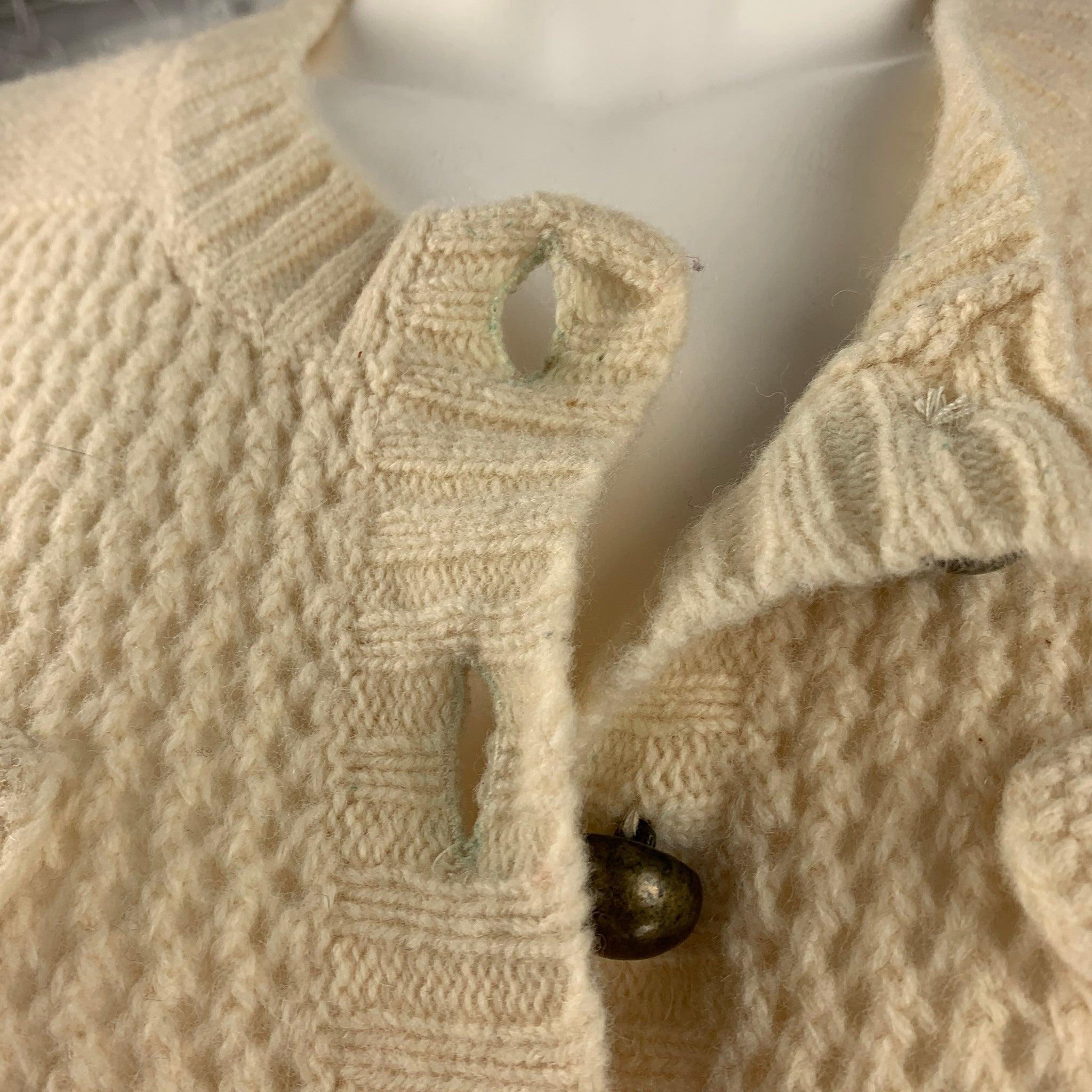 MARC By MARC  JACOBS Size S Cream Wool Textured Cardigan Casual Top 2