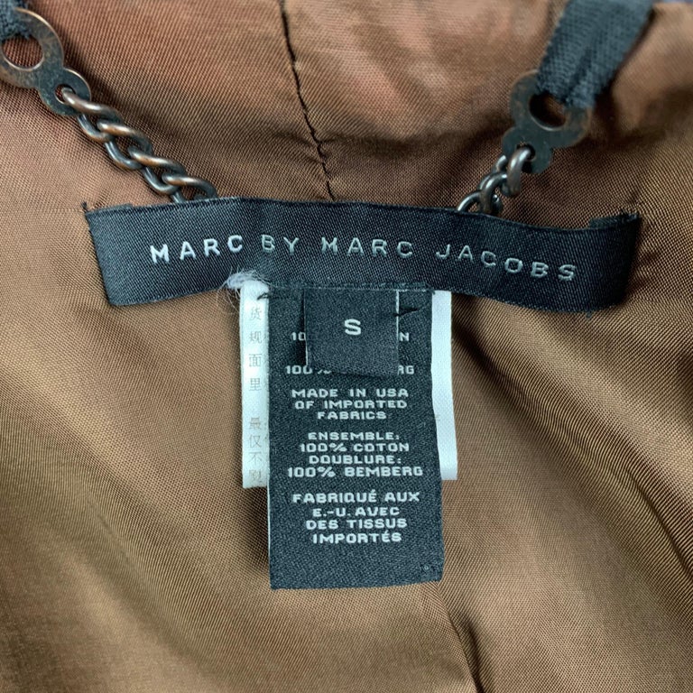 MARC by MARC JACOBS Size S Navy Multi-Color Print Cotton Sport Coat For Sale 3