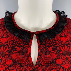 MARC by MARC JACOBS Taglia XS Rosso Nero Camicetta a maniche corte in misto poliestere