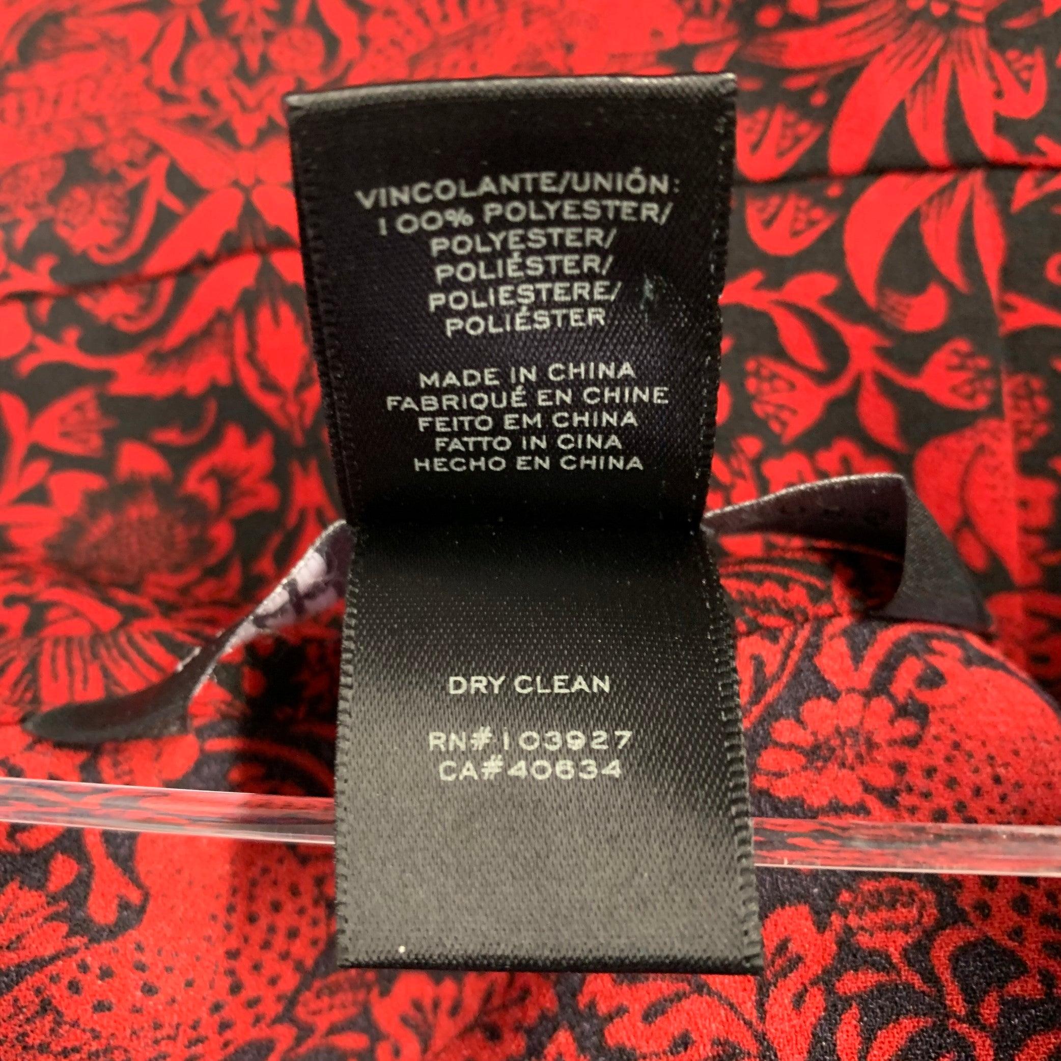 MARC by MARC JACOBS Größe XS Rot Schwarze Kurzarmbluse aus Polyestermischung mit kurzen Ärmeln im Angebot 4