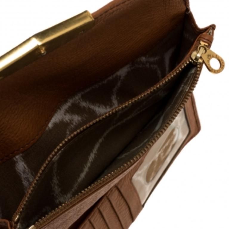 Marc by Marc Jacobs Tan Soft Leather Flap Trifold Continental Wallet For Sale 4