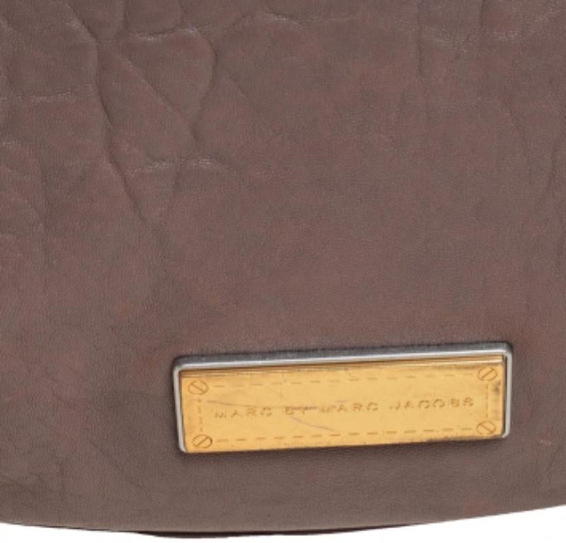 Marc by Marc Jacobs Taupe Leather Classic Q Hillier Hobo For Sale 5