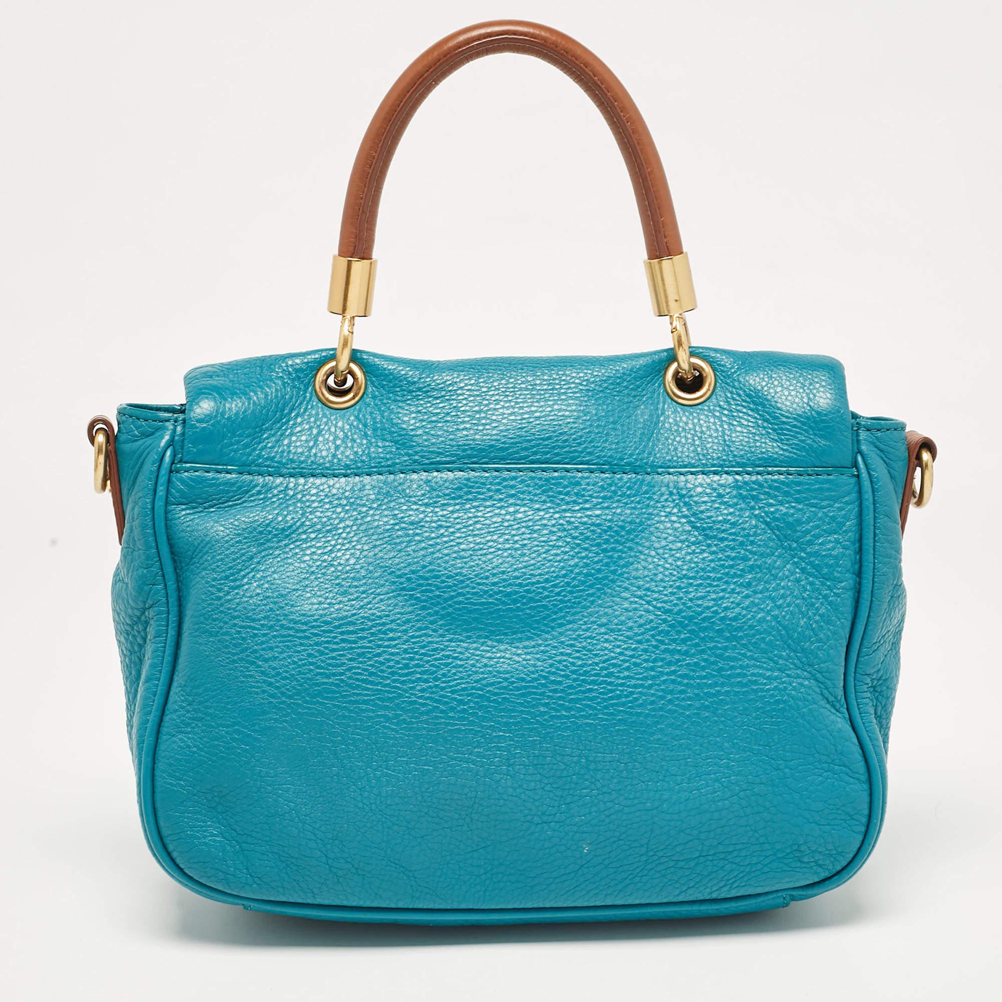Women's Marc by Marc Jacobs Teal Green Leather Too Hot to Handle Top Handle Bag