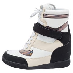 Marc by Marc Jacobs Tri Color Leather Lace Up Wedge Sneakers Size 38