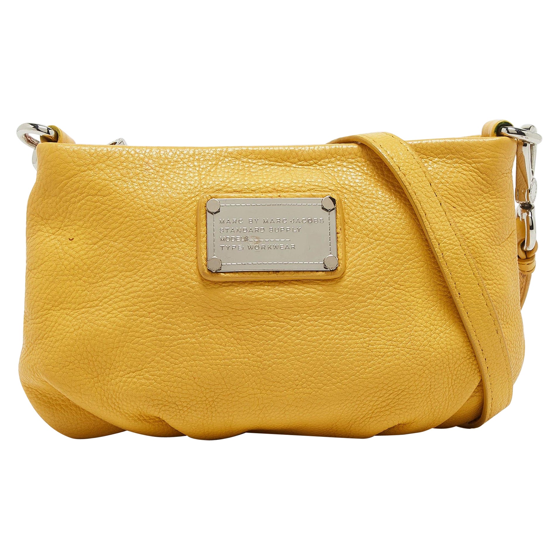 Marc by Marc Jacobs Yellow Leather Classic Q Percy Crossbody Bag