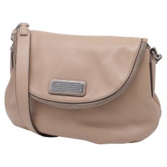 Marc by Marc New Q Zipper Natasha Mini Bag in Nude Leather