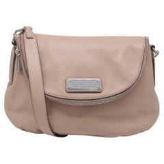 Marc by Marc New Q Zipper Natasha Mini Bag in Nude Leather