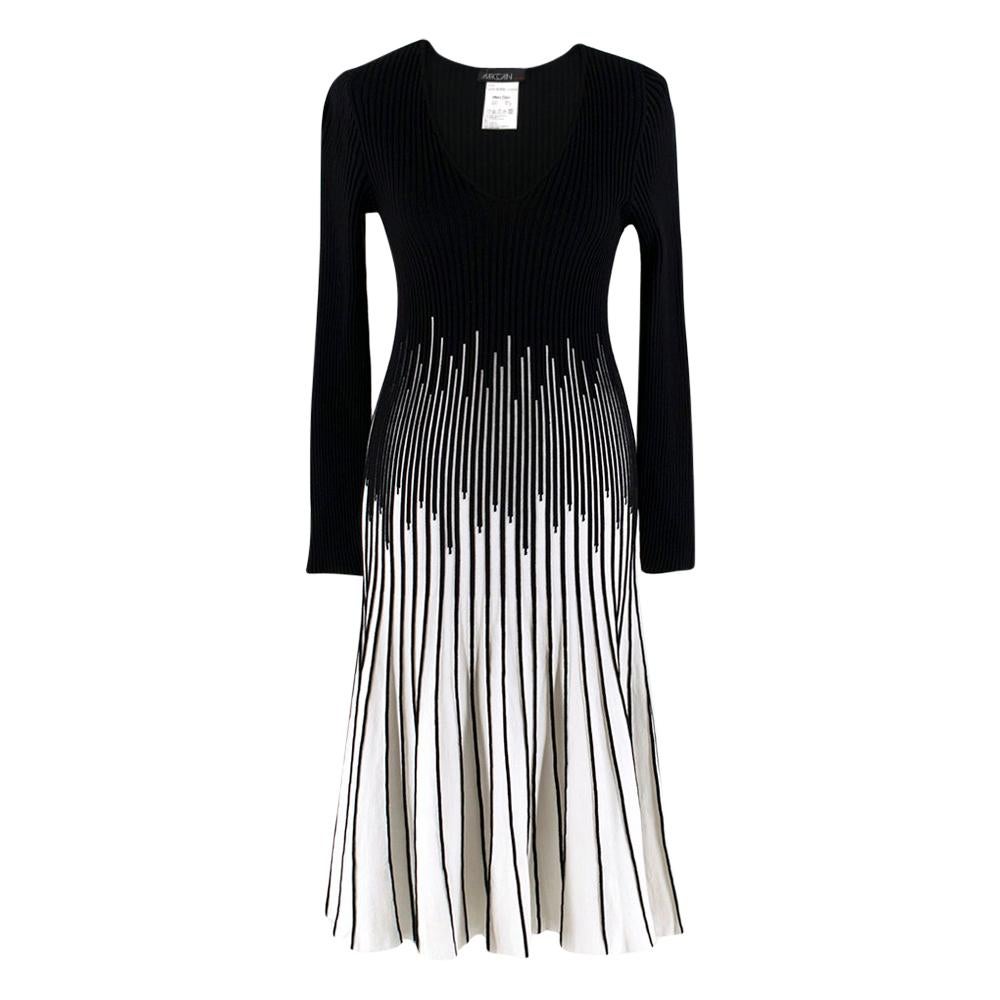 Marc Cain Black and White Jersey Knit A-Line Dress US 2 at 1stDibs ...