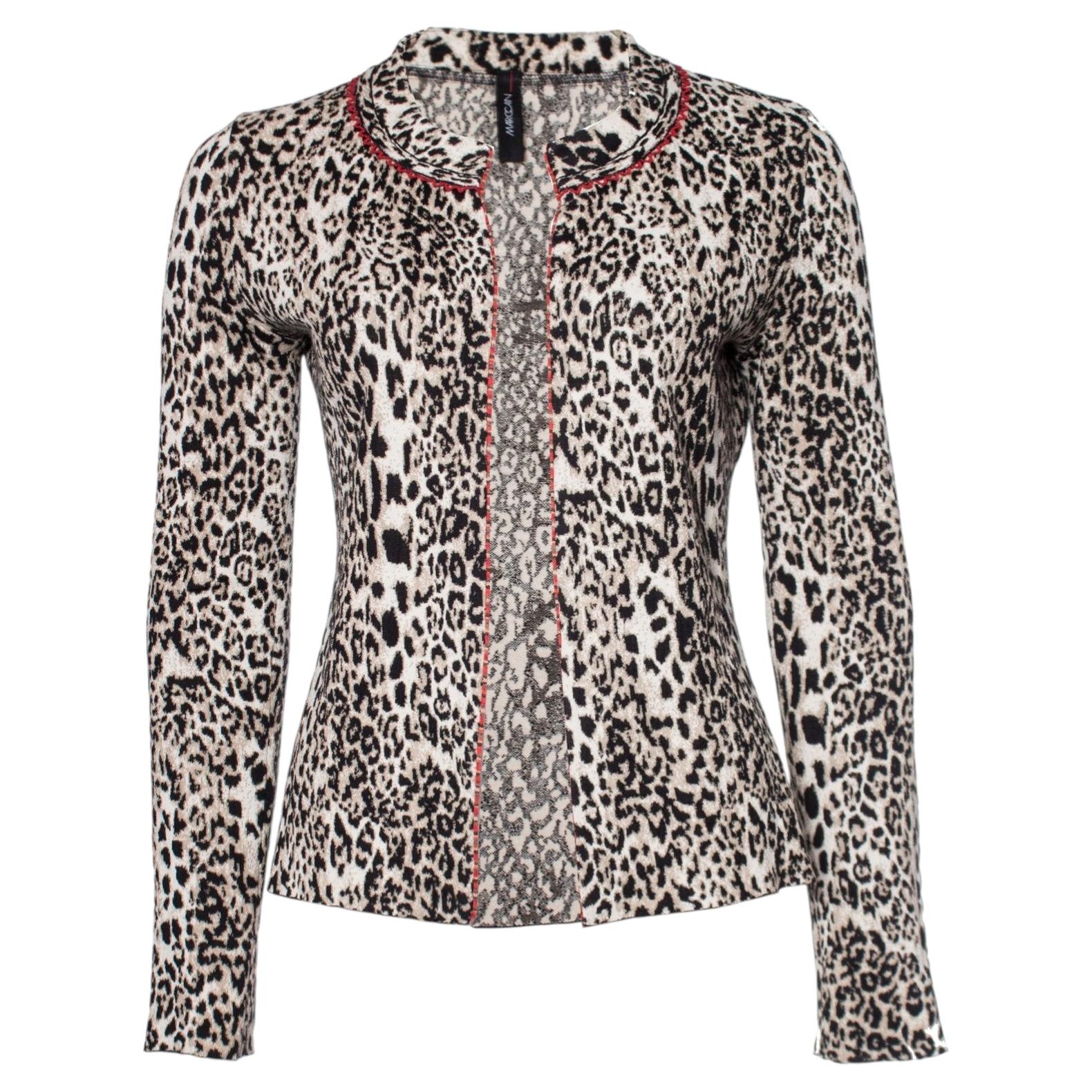 Marc Cain, Cardigan with leopard print