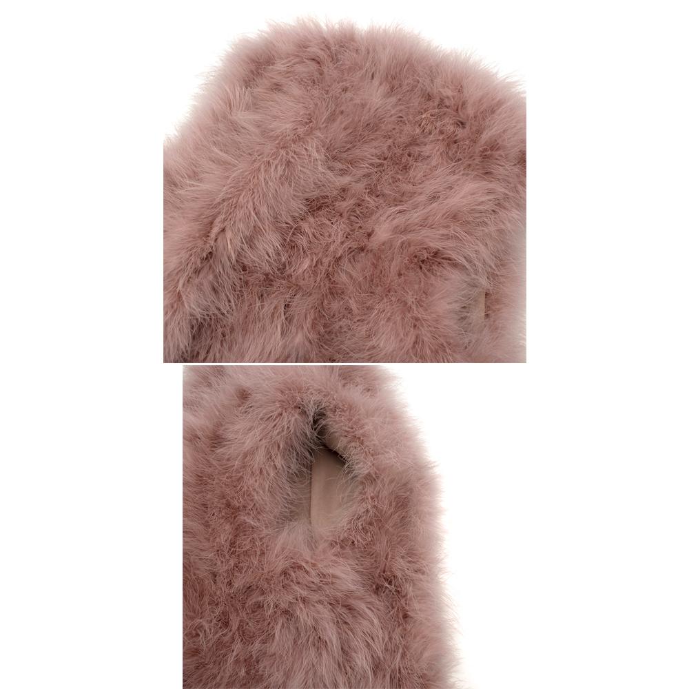 Marc Cain Pink Feather Gillet - Size N 3 Medium In Excellent Condition In London, GB