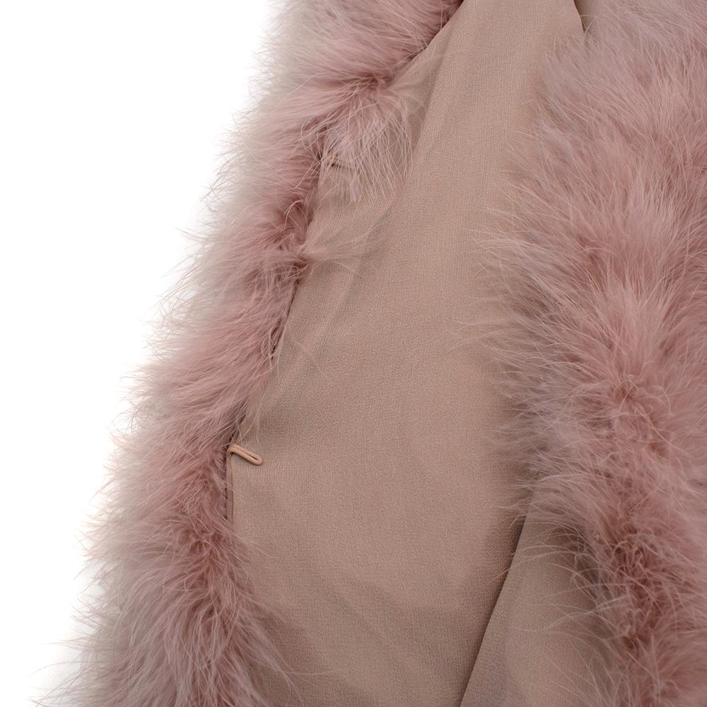 Marc Cain Pink Feather Gillet - Size N 3 Medium 1