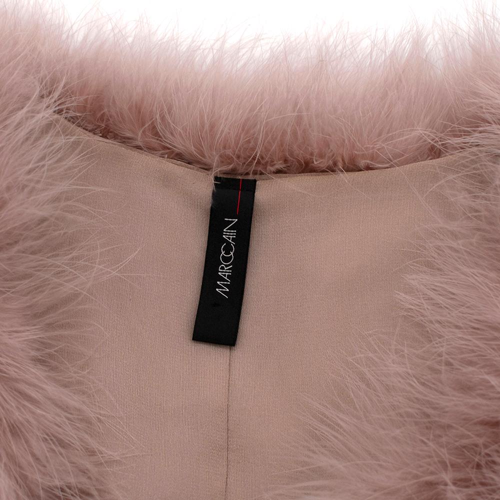 Marc Cain Pink Feather Gillet - Size N 3 Medium 3