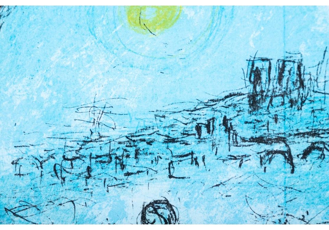 Marc Chagall '1887-1985' Farblithographie, der Maler und sein doppeltes M.992 (Moderne der Mitte des Jahrhunderts) im Angebot
