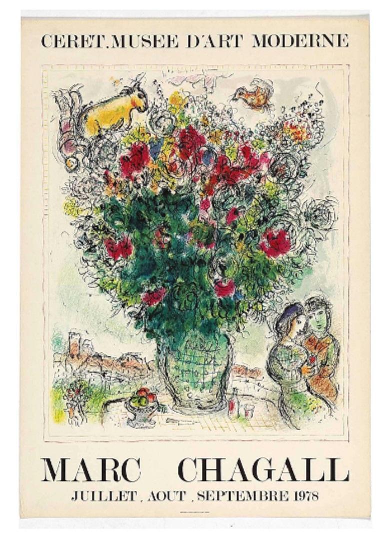 Vintage Poster Original Marc Chagall 1978 Céret Musée d’Art Moderne Poster In Good Condition In Melbourne, Victoria