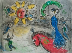 Marc Chagall 'After', 'Soleil Au Cheval Rouge', Lithograph, France, C.1979