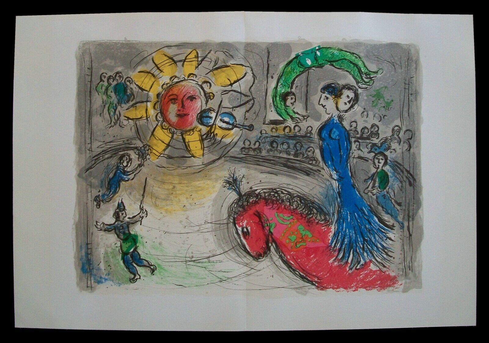 Marc Chagall 'After', 'Soleil Au Cheval Rouge', Lithograph, France, C.1979 In Good Condition For Sale In Chatham, ON