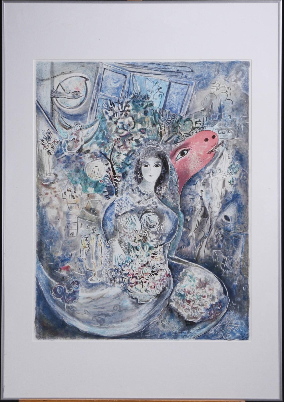 Marc Chagall (1887-1985). Composition figurative intitulée 