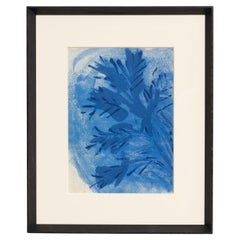 Marc Chagall Blue Lithography, Framed, 1956 - Verve Edition